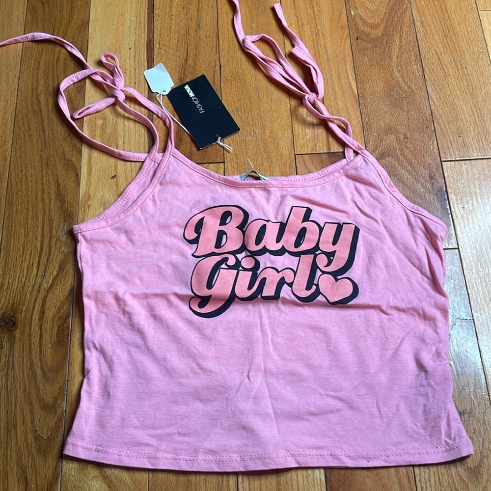 Cute pink crop top